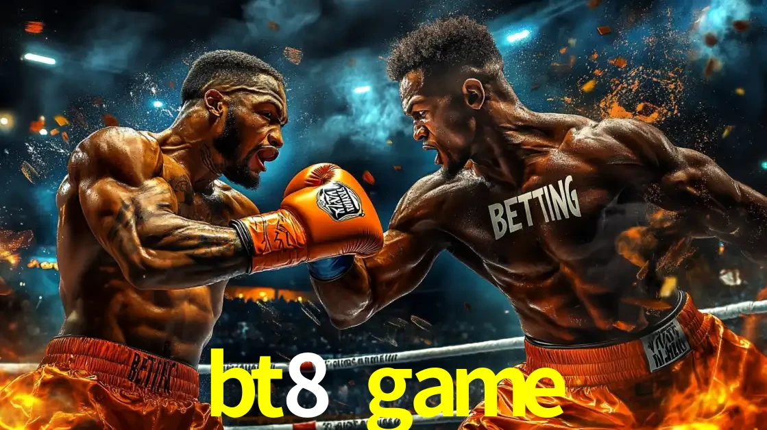 Dois boxeadores em uma luta intensa e explosiva, representando a adrenalina e as oportunidades de apostas em esportes de combate disponíveis na plataforma bt8 game.